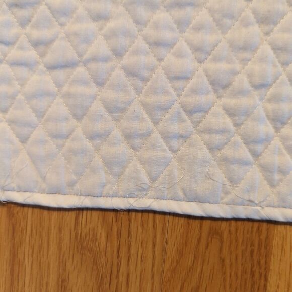 Vintage Cross Stitch Baby Quilt Blanket Blocks Bunny Elephant Bear Flowers - Picture 5 of 11